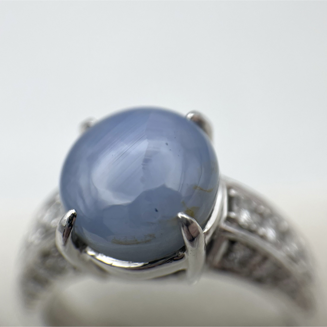 pt900 スターサファイア10.77ct ダイヤ0.57ct リング レディースのアクセサリー(リング(指輪))の商品写真