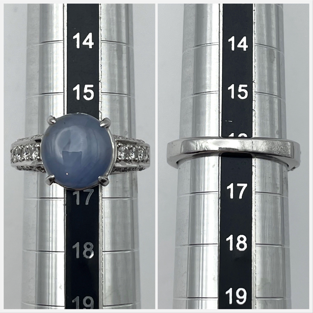 pt900 スターサファイア10.77ct ダイヤ0.57ct リング レディースのアクセサリー(リング(指輪))の商品写真