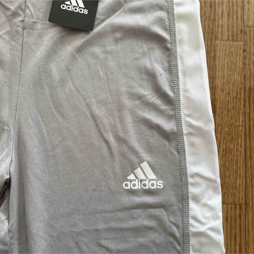 adidas(アディダス)の② adidas レディースレギンス　L    グレー　タグ付き新品未使用 レディースのレッグウェア(レギンス/スパッツ)の商品写真