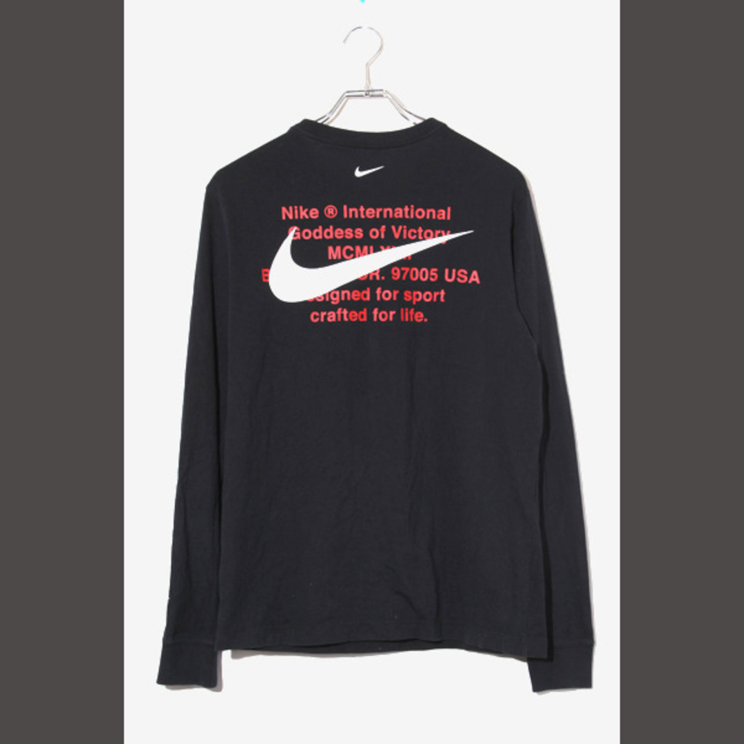 NIKE(ナイキ)のナイキ スウォッシュ ロングスリーブ コットン 長袖 Tシャツ M  ブラック メンズのトップス(Tシャツ/カットソー(七分/長袖))の商品写真