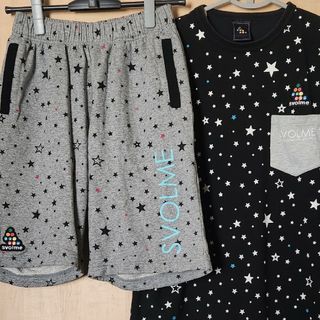 スボルメ(Svolme)のスボルメ 星柄Ｔシャツ(M)＆ハーフパンツ(S) セット used パンツ美品(ウェア)