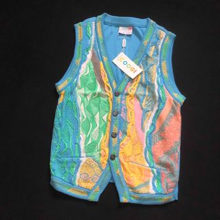 クージー(COOGI)のdeadstock coogi 3D knit vest 80s 90s old(ベスト)