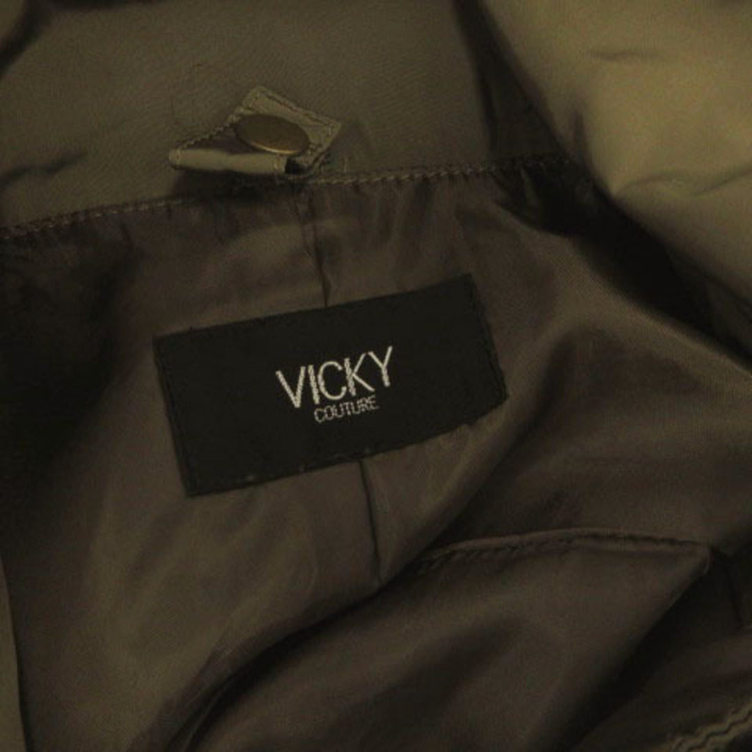 VICKY(ビッキー)のビッキー VICKY コート スタンドカラー フード ジップアップ カーキ 1 レディースのジャケット/アウター(その他)の商品写真