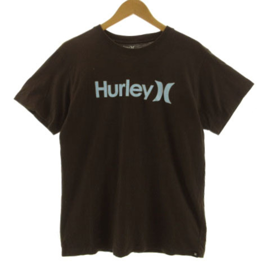 Hurley(ハーレー)のハーレー Hurley Tシャツ ロゴプリント 半袖 コットン 茶 水色 M メンズのトップス(Tシャツ/カットソー(半袖/袖なし))の商品写真