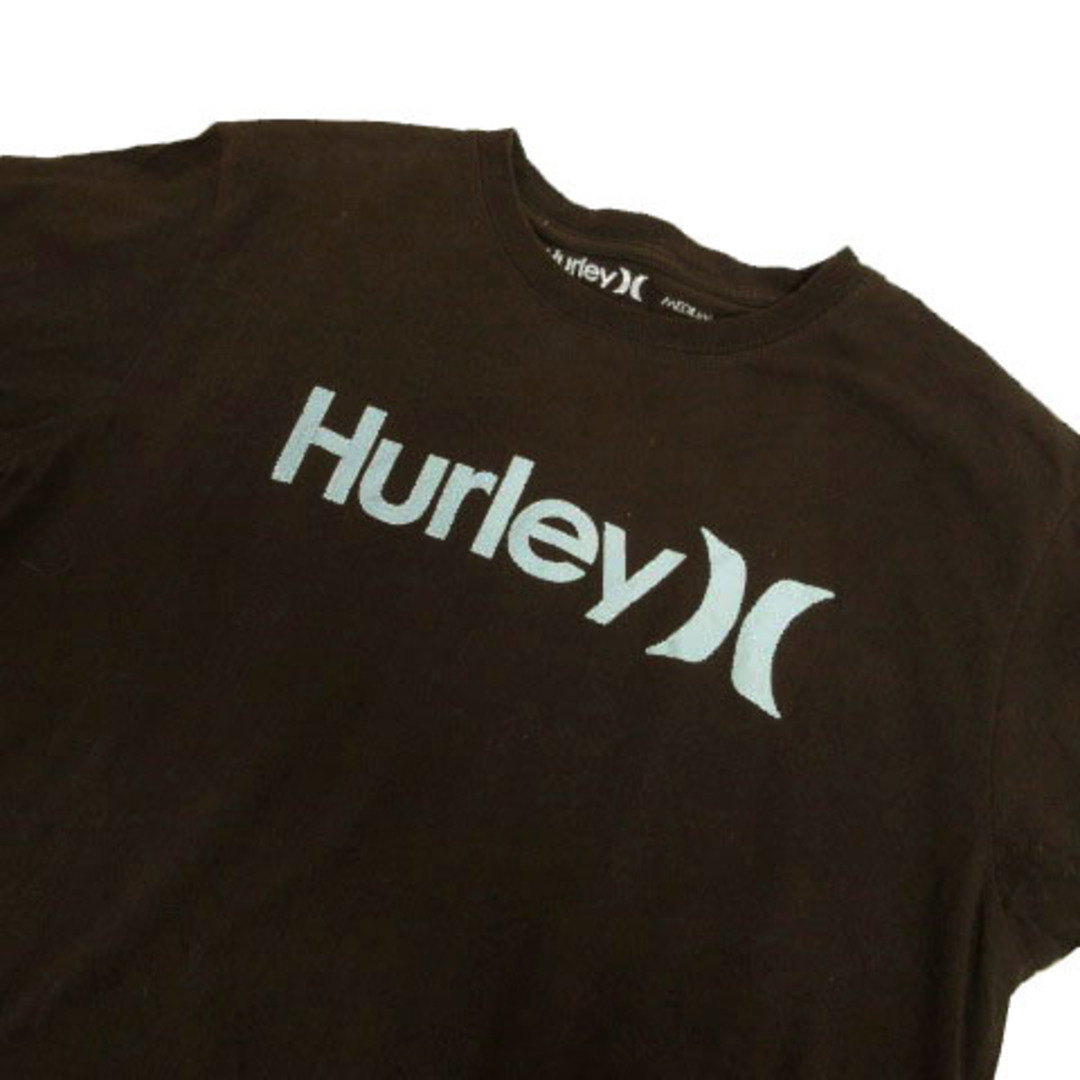 Hurley(ハーレー)のハーレー Hurley Tシャツ ロゴプリント 半袖 コットン 茶 水色 M メンズのトップス(Tシャツ/カットソー(半袖/袖なし))の商品写真