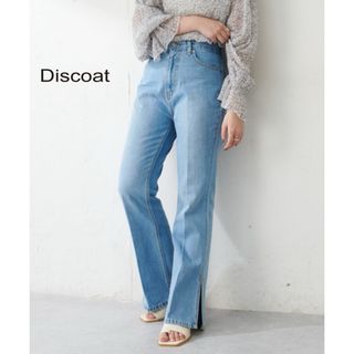 Discot サイドスリットデニムパンツ