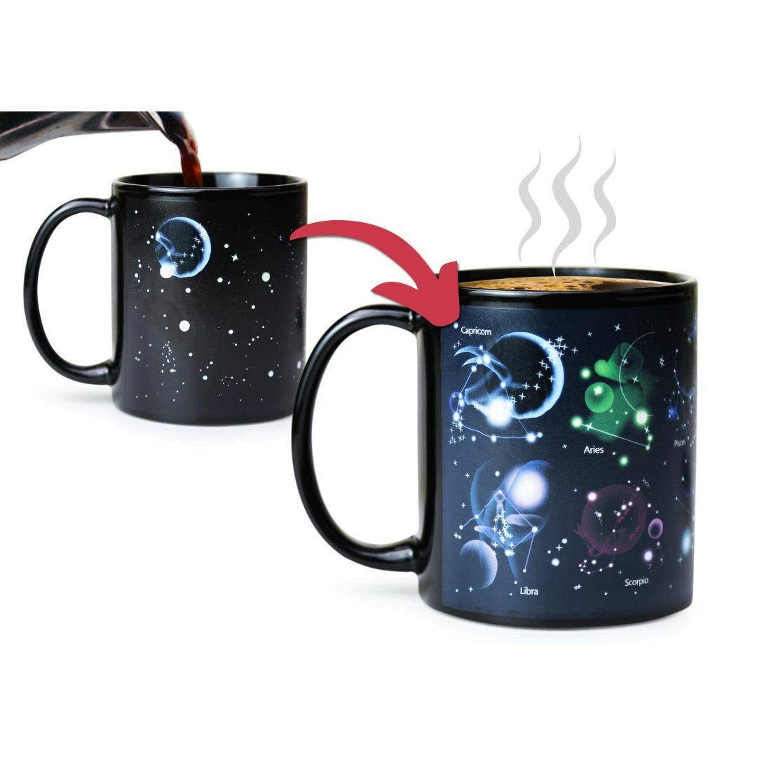 【色: 12 Constellation】MUGKISS加熱変色コーヒーカップ、 インテリア/住まい/日用品のキッチン/食器(テーブル用品)の商品写真