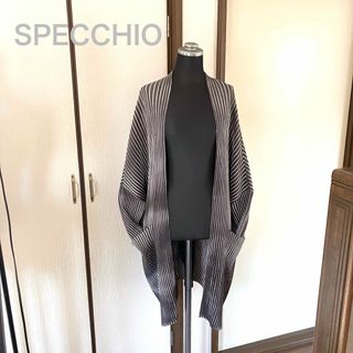 SPECCHIO - used  SPECCHIO 精巧なプリーツが素敵なシャトルプリーツカーディガン