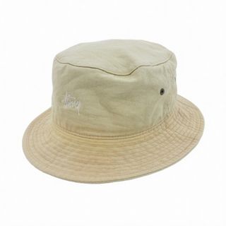 ステューシー(STUSSY)のステューシー バケット ハット 帽子 ワンポイントロゴ S/M ベージュ (その他)