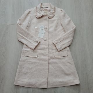 レストローズ(L'EST ROSE)の新品♡ レストローズ♡ ピンク色♡ 襟取外し可♡ コート♡ Мサイズ(ロングコート)