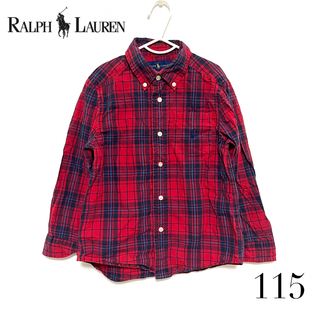 ラルフローレン(Ralph Lauren)のラルフローレン　チェックシャツ　赤　110 115 120 ボタンダウンシャツ(ブラウス)