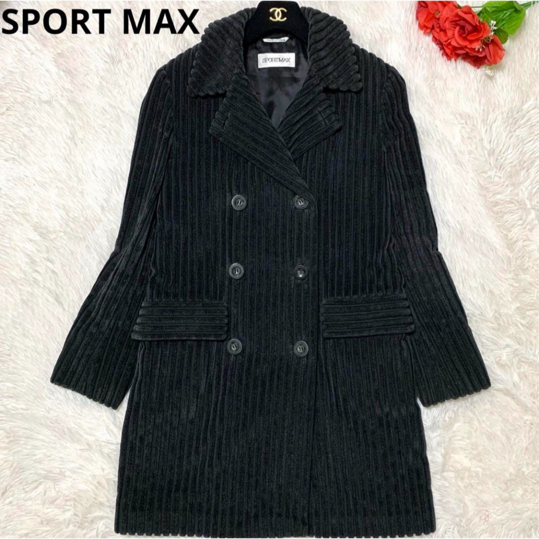 Max Mara(マックスマーラ)の【極美品/希少】SPORT MAX イタリア製 太畝 コーデュロイ コート レディースのジャケット/アウター(ロングコート)の商品写真