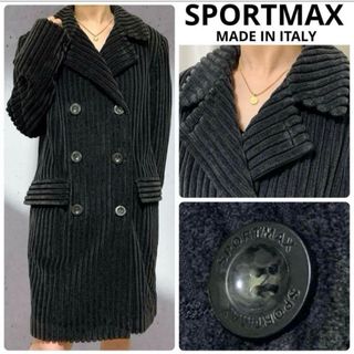 マックスマーラ(Max Mara)の【極美品/希少】SPORT MAX イタリア製 太畝 コーデュロイ コート(ロングコート)