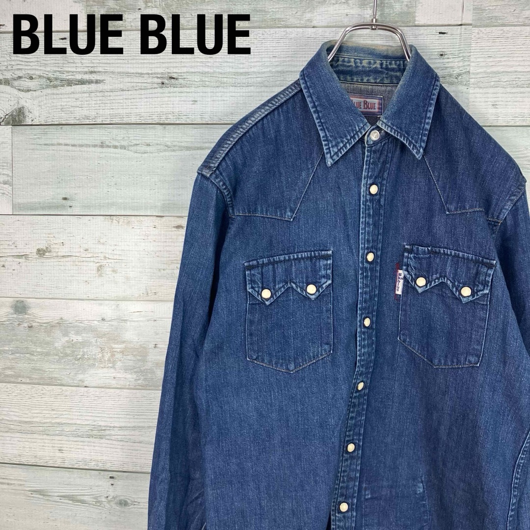 BLUE BLUE(ブルーブルー)のBLUEBLUE キムタク ライトデニム ランチウォッシュ ウエスタンシャツ メンズのトップス(シャツ)の商品写真