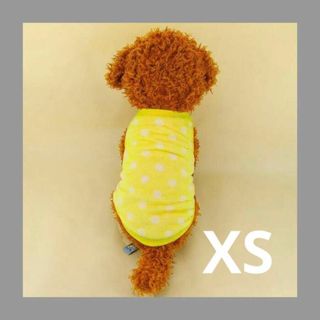 新品未使用＊犬用＊犬服＊黄色水玉フリース＊犬洋服＊犬用洋服＊ＸＳ(犬)