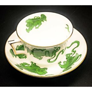 ウェッジウッド(WEDGWOOD)のレア ウェッジウッド チャイニーズタイガー グリーン カップ＆ソーサー(グラス/カップ)