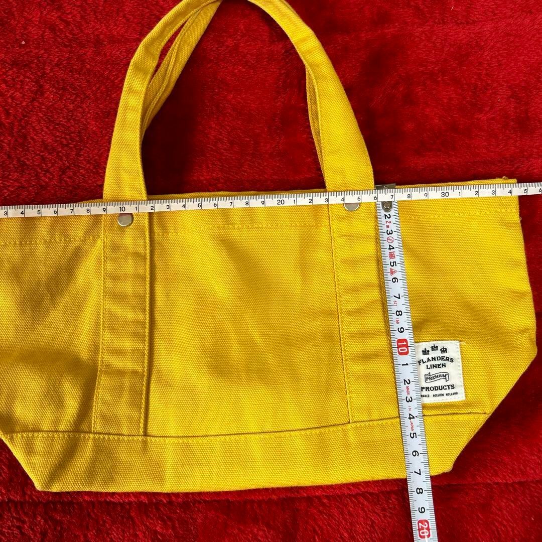 FLANDERS LINEN(フランダースリネン)のフランダースリネン　ハンドバック　黄色　小さめ メンズのバッグ(トートバッグ)の商品写真