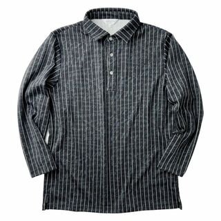 未使用級 ランバン スポール 長袖 ポロシャツ メンズ 40 (L)  黒