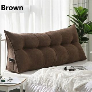 ヘッドボード ベルベット ベッド クッション 150cm Brown(その他)