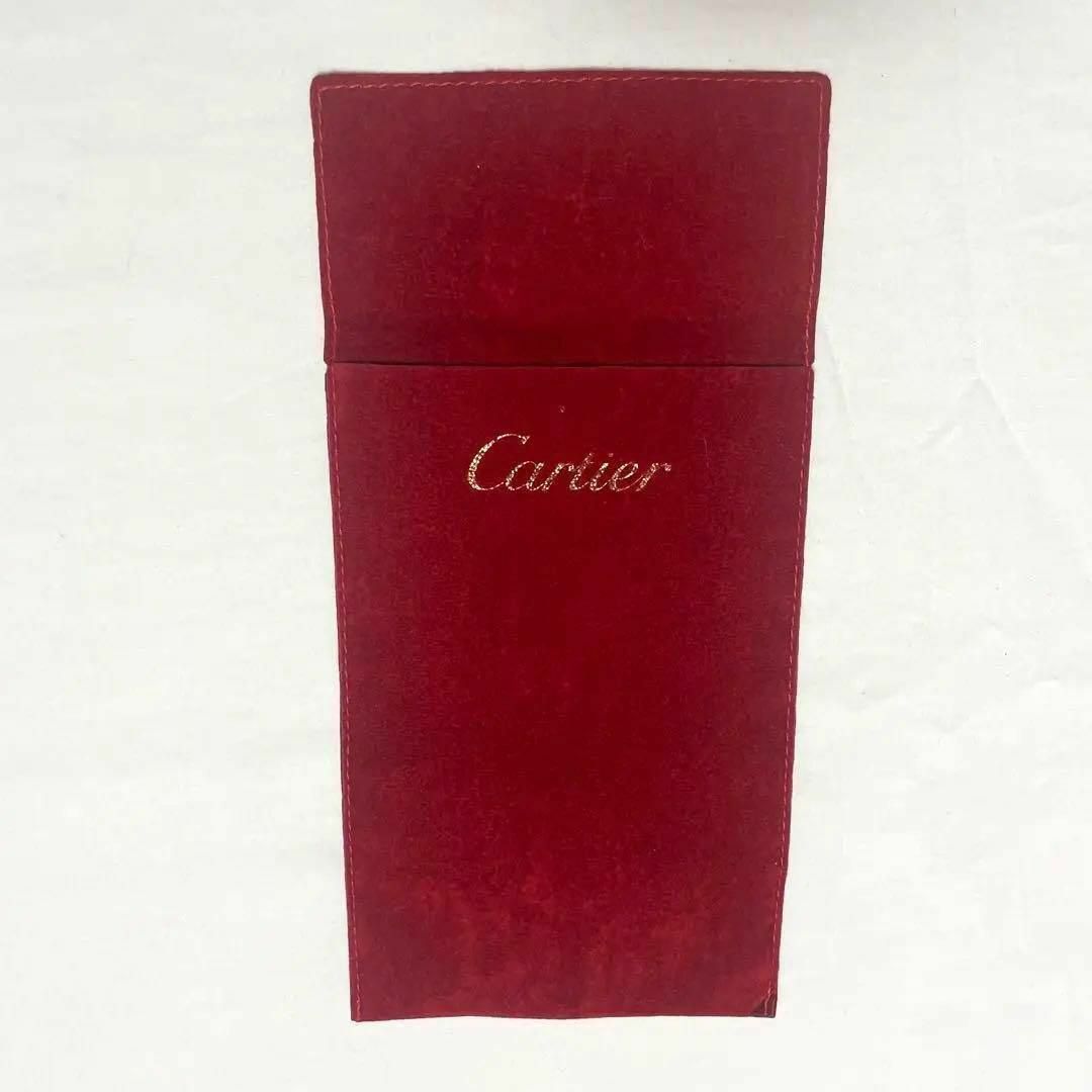 Cartier(カルティエ)のCartier カルティエ　保存袋 赤　レッド　ベロア　小物入れ　ポーチ　時計入 レディースのファッション小物(ポーチ)の商品写真