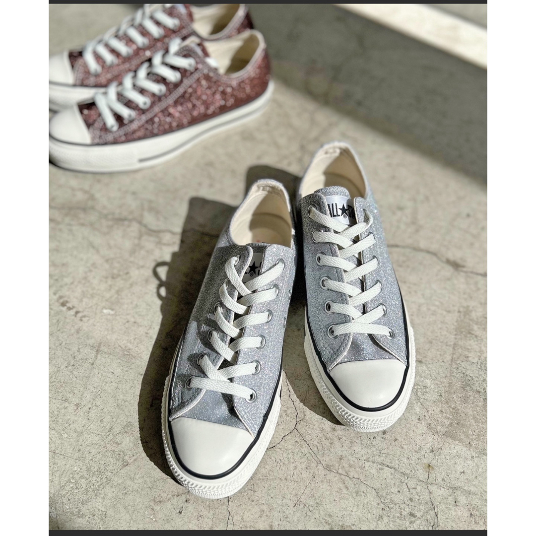 ALL STAR（CONVERSE）(オールスター)の【CONVERSE 】ALL STAR (R) GLITTER OX  シルバー レディースの靴/シューズ(スニーカー)の商品写真