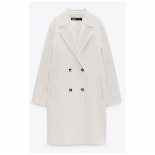 ザラ(ZARA)の【ZARA】ウールブレンドマスキュリンコート　☆美品☆(ロングコート)