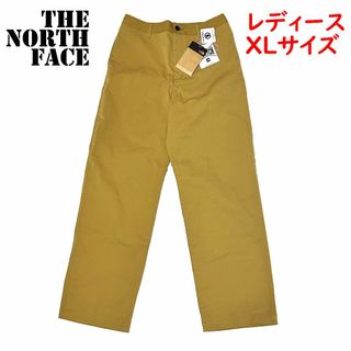 ザノースフェイス(THE NORTH FACE)の<新品>レディースXLサイズ　ノースフェイス　バイソン チノパンツ　キャメル(チノパン)