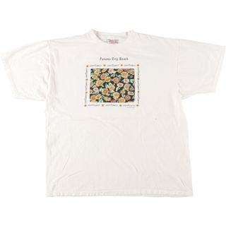 オニータ(ONEITA)の古着 90年代 オニータ ONEITA 花柄 ひまわり柄 半袖 プリントTシャツ メンズXL ヴィンテージ /eaa423663(Tシャツ/カットソー(半袖/袖なし))