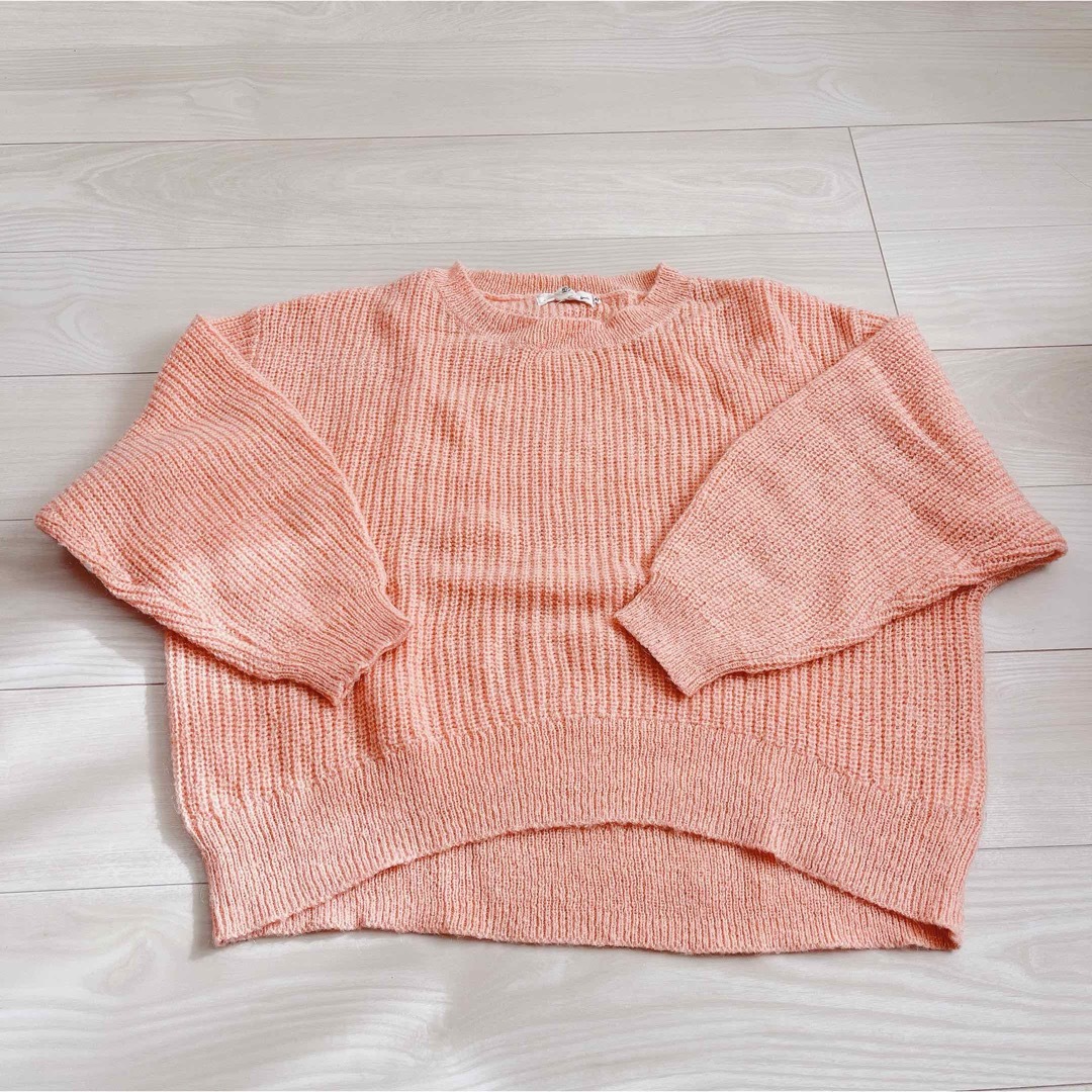 H&M(エイチアンドエム)のニット セーター オレンジ Ｈ＆Ｍ ゆったり Lサイズ シンプル 冬 レディースのトップス(ニット/セーター)の商品写真