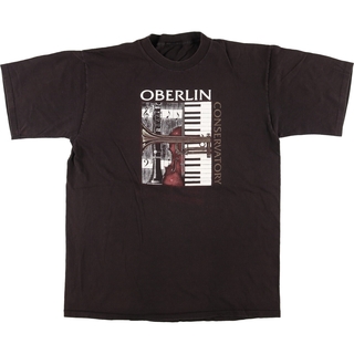 古着 90年代 OBERLIN CONSERVATORY プリントTシャツ メンズL ヴィンテージ /eaa425475(Tシャツ/カットソー(半袖/袖なし))