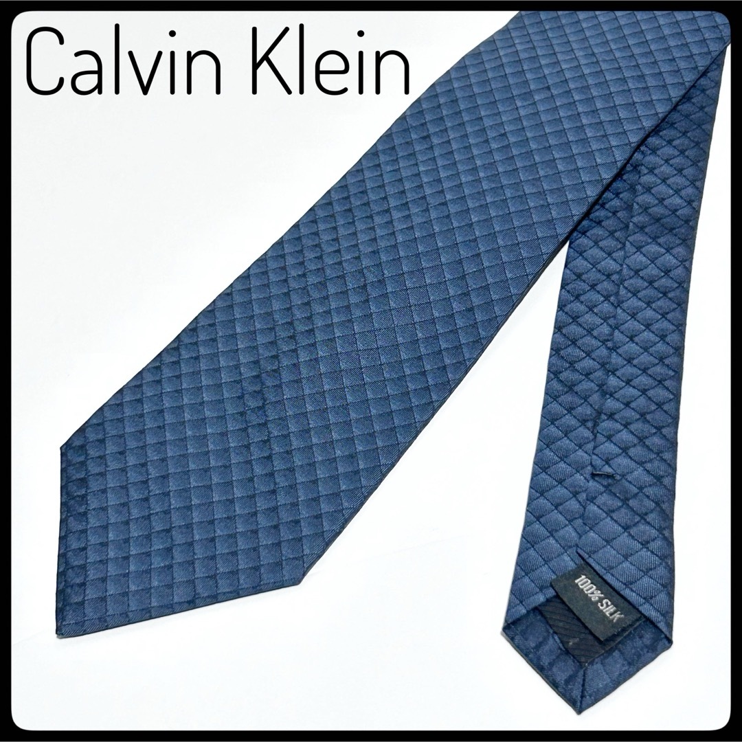 Calvin Klein(カルバンクライン)の新品✨Calvin Klein カルバンクライン ネクタイ 入社式　ビジネス　紺 メンズのファッション小物(ネクタイ)の商品写真