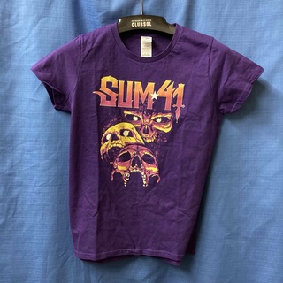 【美品！SUM41 band T shirts 】　パープル　レディース