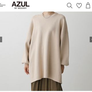 アズールバイマウジー(AZUL by moussy)の春◎スウェッタービックチュニック AZUL by moussy ○ﾌﾘｰｻｲｽﾞ(トレーナー/スウェット)