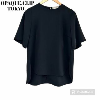 【美品】OPAQUE.CLIPオペークドットクリップ　ブラウス　黒　Ｓサイズ