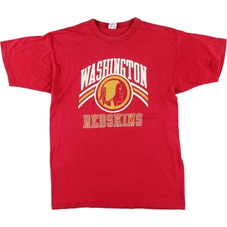 チャンピオン(Champion)の古着 80年代 チャンピオン Champion トリコタグ NFL WASHINGTON RED SKINS ワシントンレッドスキンズ プリントTシャツ USA製 メンズL ヴィンテージ /eaa425744(Tシャツ/カットソー(半袖/袖なし))