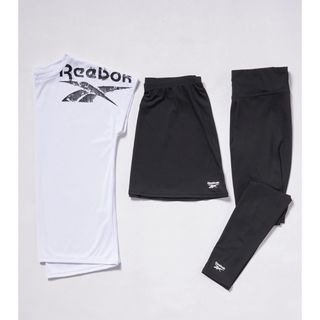 Reebok - 新品【Reebok / リーボック】Tシャツ スカート付きレギンス3点セット