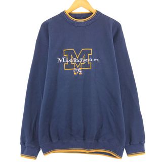 古着 ~90年代 TEAM EDITION APPAREL MICHIGAN ミシガン大学 カレッジスウェットシャツ トレーナー USA製 メンズL ヴィンテージ /eaa379229(スウェット)