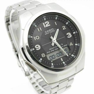 カシオ(CASIO)の《一点物》CASIO wave ceptor 腕時計 ブラック ソーラー s(腕時計(アナログ))