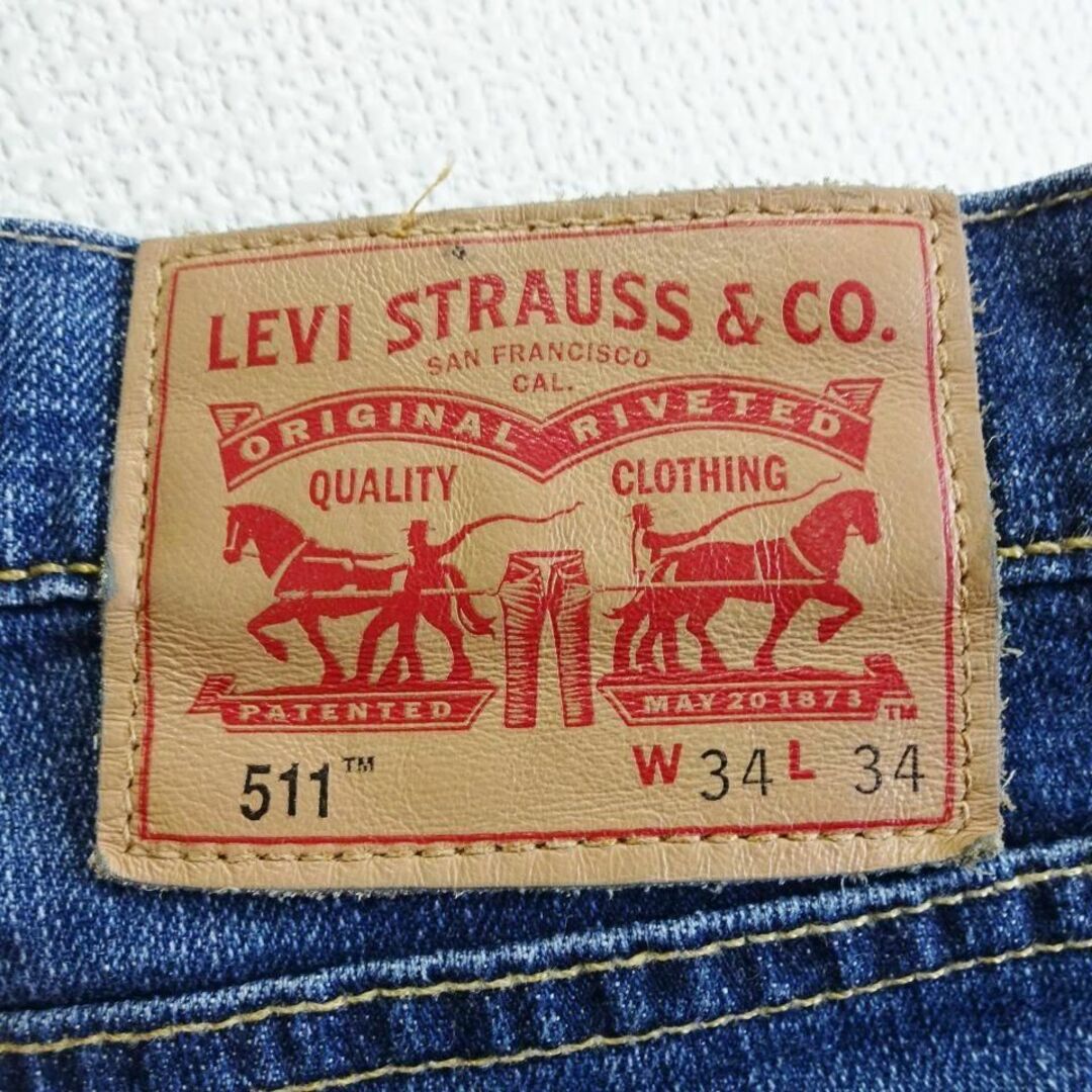Levi's(リーバイス)のリーバイス　511　W86cm　スリムデニム　ストレッチ　藍青　Sz.34 メンズのパンツ(デニム/ジーンズ)の商品写真