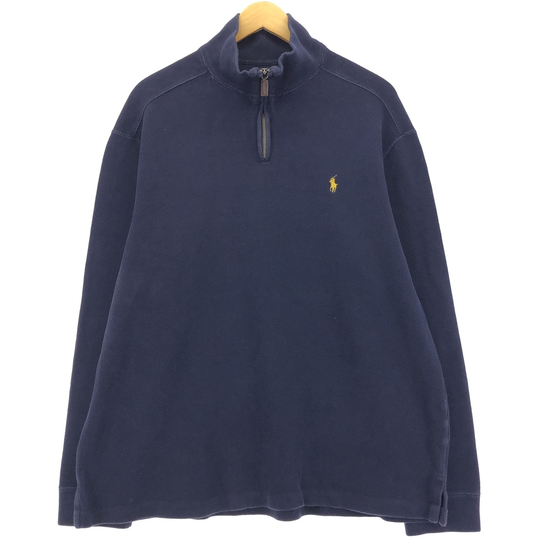 Ralph Lauren(ラルフローレン)の古着 ラルフローレン Ralph Lauren POLO by Ralph Lauren ハーフジップスウェットシャツ トレーナー メンズXL /eaa421767 メンズのトップス(スウェット)の商品写真