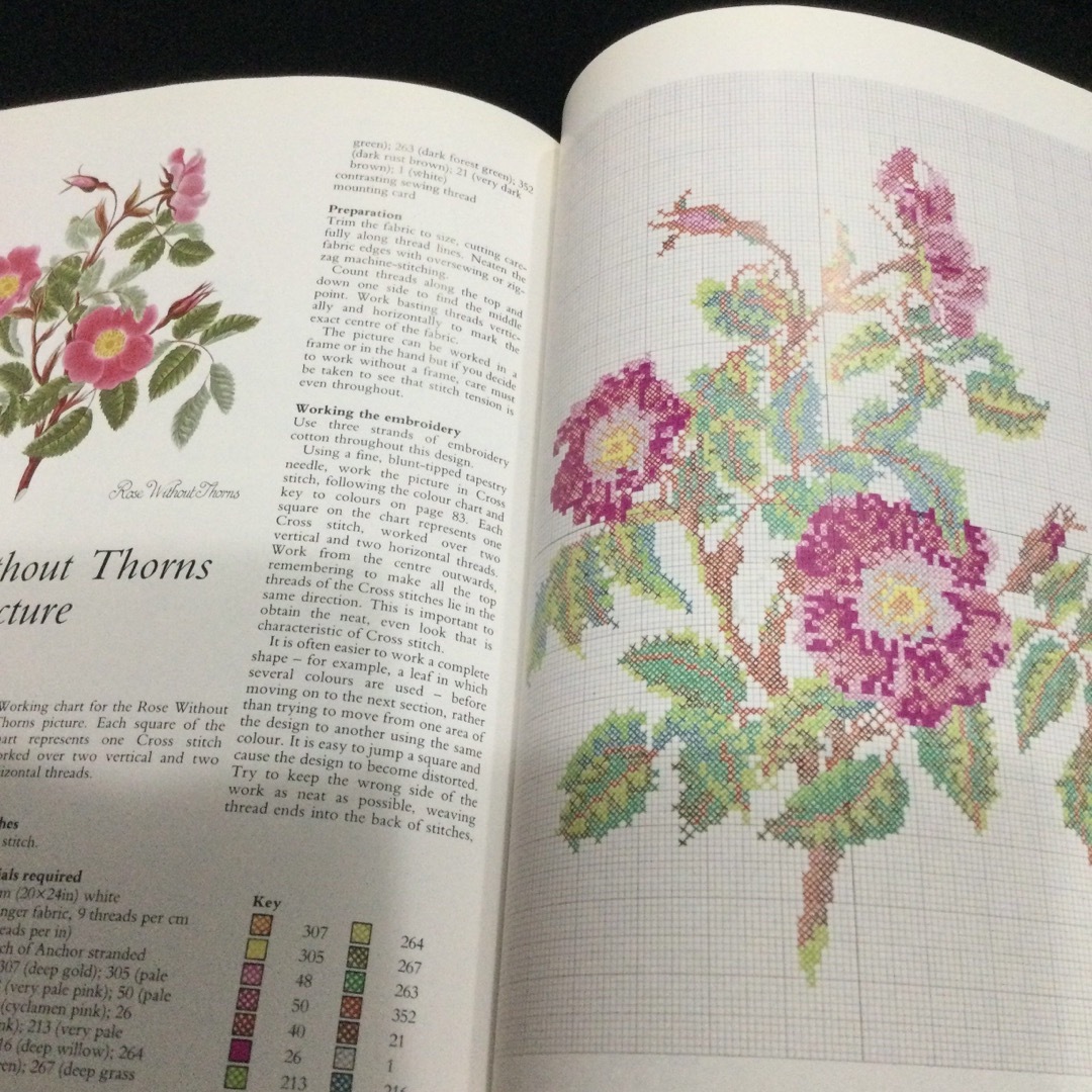 バラ　刺繍　洋書　図案集　クロスステッチ　刺しゅう　英語　Roses 薔薇　花 エンタメ/ホビーの本(洋書)の商品写真