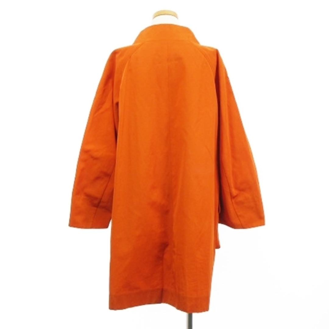 HIROKO KOSHINO(ヒロココシノ)のヒロココシノ スプリング コート スタンドカラー 薄手 無地 オレンジ 38 レディースのジャケット/アウター(その他)の商品写真