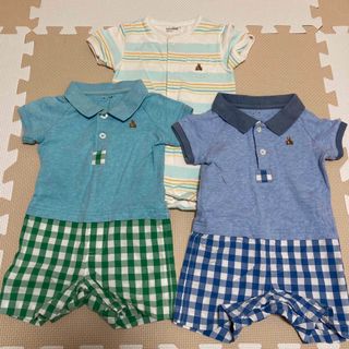 ベビーギャップ(babyGAP)のgap 半袖ロンパース　3枚セット(ロンパース)