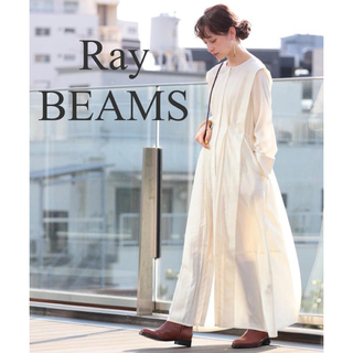 レイビームス(Ray BEAMS)の【新品】Ray BEAMS レイヤードショルダーワンピース(アイボリー)(ロングワンピース/マキシワンピース)