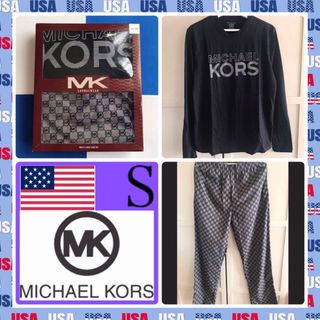 マイケルコース(Michael Kors)のレア 新品 マイケルコース USA メンズ ルームウェア 上下セット S(Tシャツ/カットソー(七分/長袖))