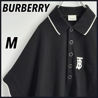 バーバリー(BURBERRY)の【激レアモデル】BURBERRY BT刺繍ロゴ ポンチョ Tシャツ 入手困難　黒(Tシャツ/カットソー(半袖/袖なし))