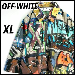 OFF-WHITE - オフホワイト バイアスロゴ バックプリントチェック柄長袖