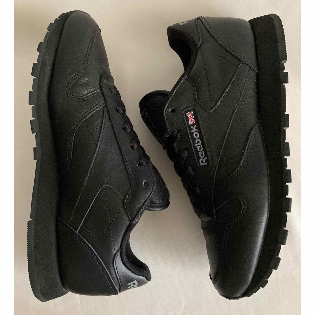 Reebok CLASSIC - 【美品】限定リーボックCL LEATHERオールブラックの Reebok CLASSIC - 【美品】限定リーボックCL LEATHERオールブラックの