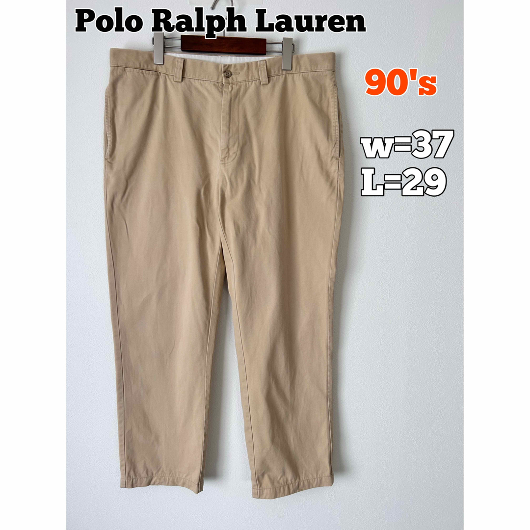 POLO RALPH LAUREN(ポロラルフローレン)のPolo Ralph Lauren チノパン ポロチノ ベージュ　90's古着 メンズのパンツ(チノパン)の商品写真