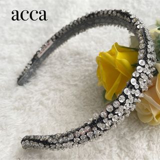 acca - ACCA スパンコール ビーズ カチューシャ ホワイト